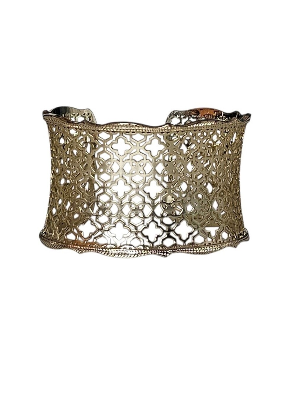 Kendra Scott Candice Statement Vintage Cuff Bracelet Vintage Gold w carry pouch